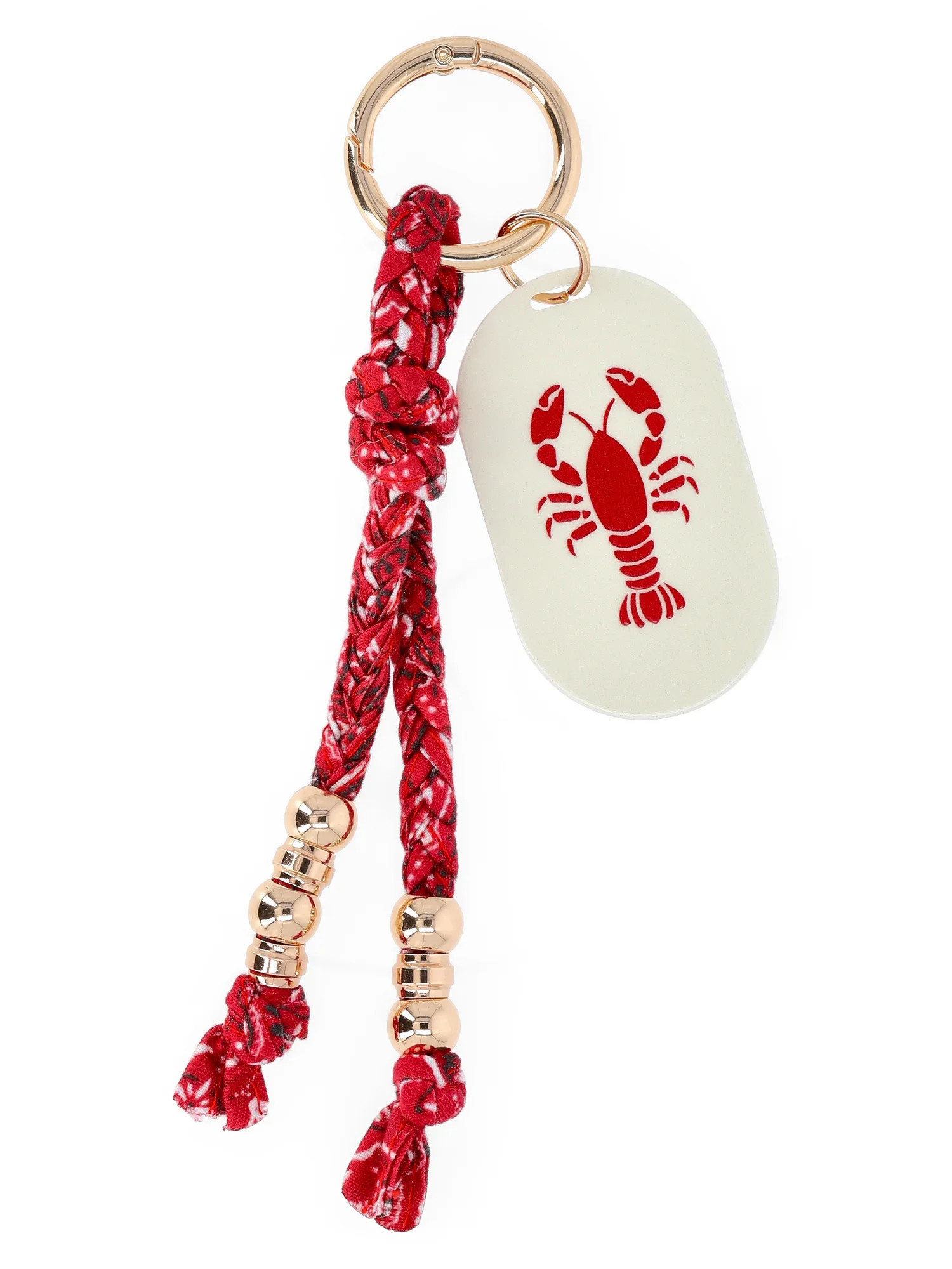 No Boundaries Women's Beach Icons Bag Charm, Red Bandana with Lobster Charm | Walmart (US)