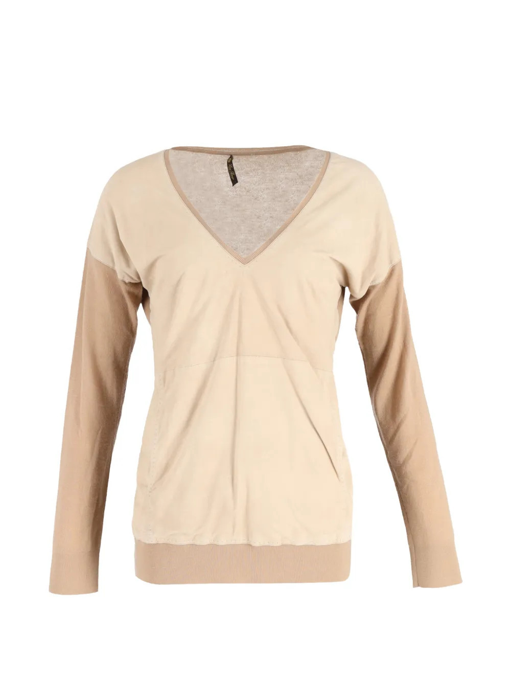Loro Piana Pre-Owned V-neck fine-knit sweater - Neutrals | Farfetch Global