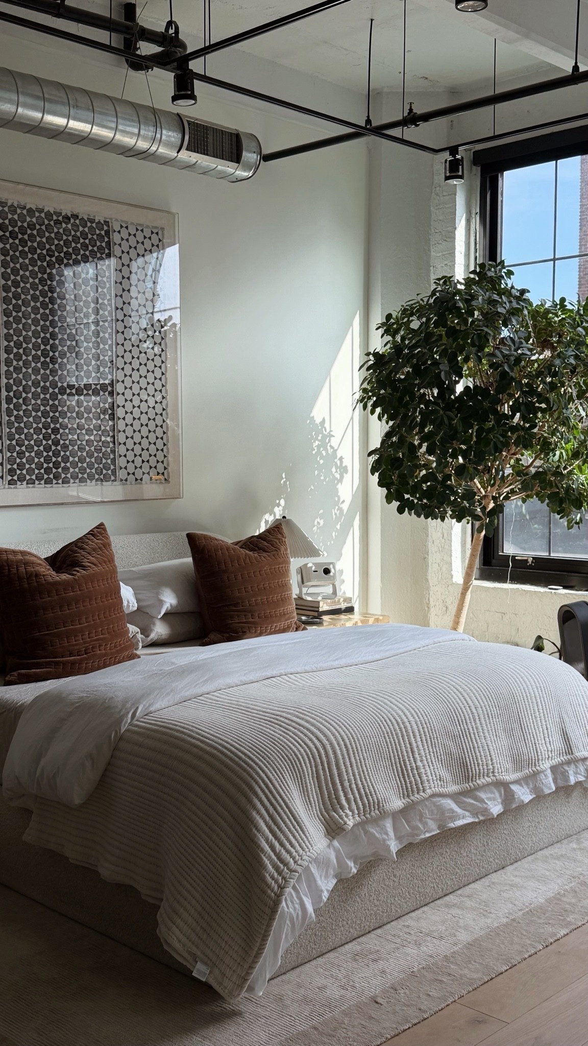 Slow transition to fall bedding with my favorite velvet euro pillows