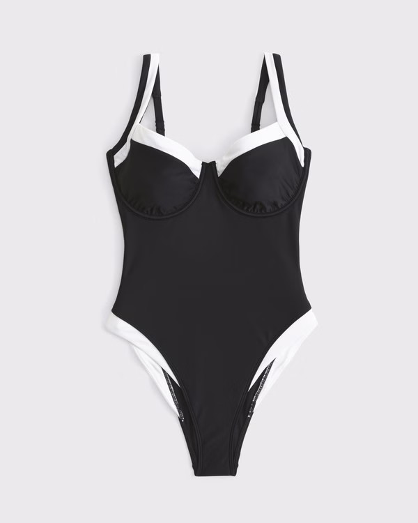 Curve Love Underwire One-Piece Swimsuit | Abercrombie & Fitch (US)