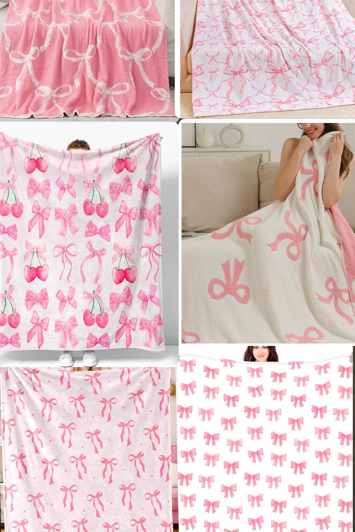 🎀Pink bow blankets 🎀