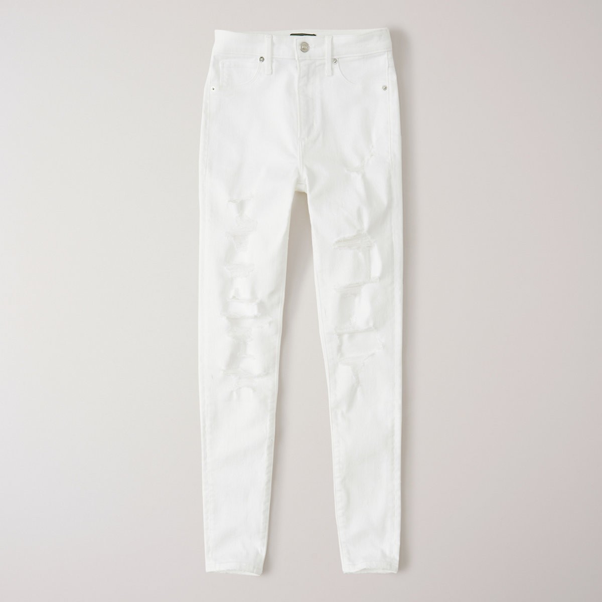 Ripped High Rise Super Skinny Jeans | Abercrombie & Fitch US & UK