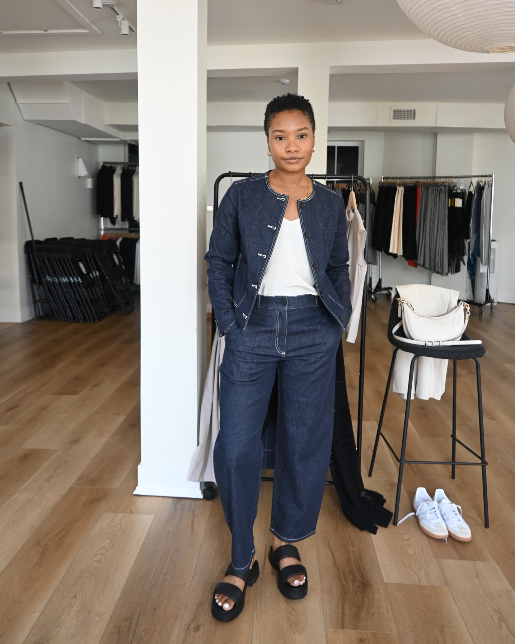 One of my favorite and easiest looks - denim on denim! This is my first time trying the barrel leg jeans and I NEED these! 

I’ve 5’4”, 140 lbs and a 28” waist. Wearing a size 4 in both the jacket and jeans. 

#LTKStyleTip #LTKSummerEdit #LTKSeasonal
