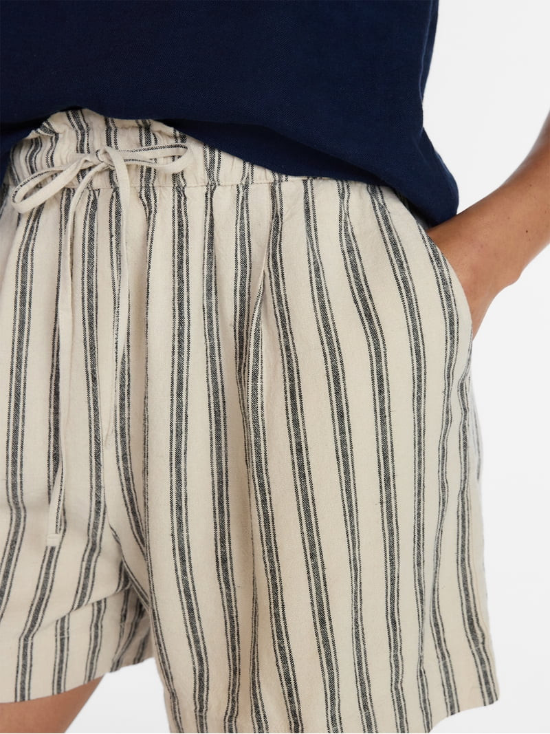 Time and Tru Women's Linen Blend Shorts, Sizes XS-XXXL | Walmart (US)
