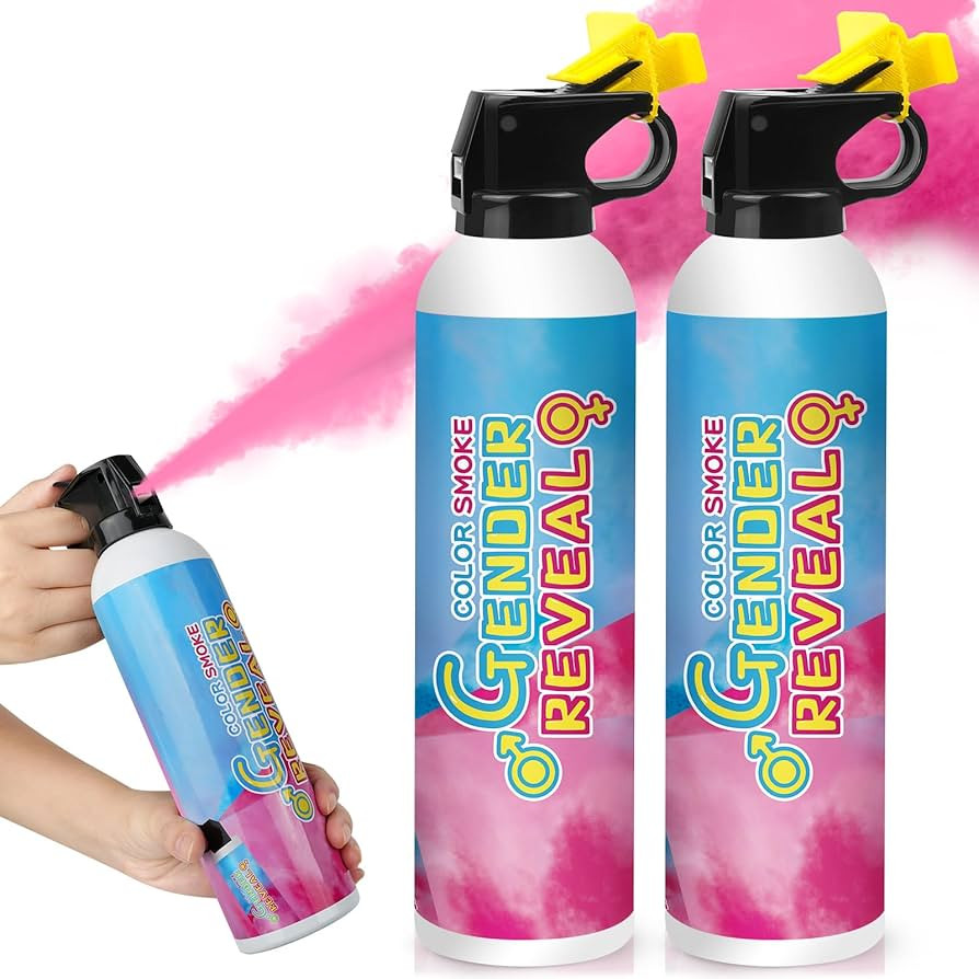 Merear Gender Reveal Fire Extinguisher 2 Packs, Gender Reveal Ideas, Baby Girl Reveal Party Ideas... | Amazon (US)