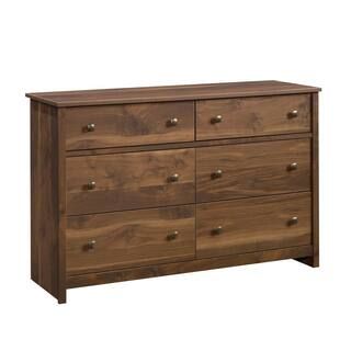 SAUDER River Ranch 6-Drawer Grand Walnut Dresser 32.677 in. x 50.551 in. x 16.929 in. 430044 - Th... | The Home Depot