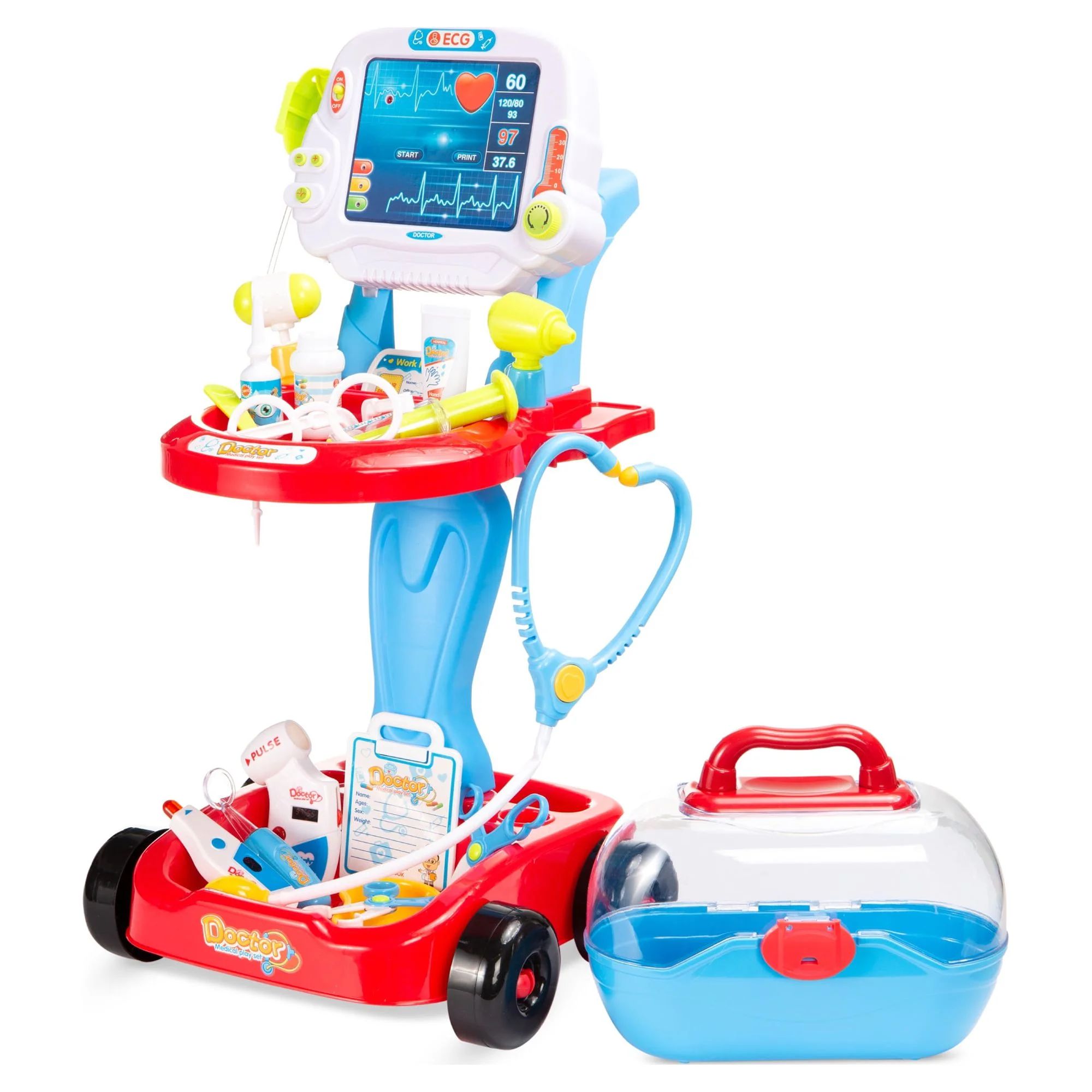 Best Choice Products Play Doctor Kit for Kids, Pretend Medical Station Set with Carrying Case, Mo... | Walmart (US)