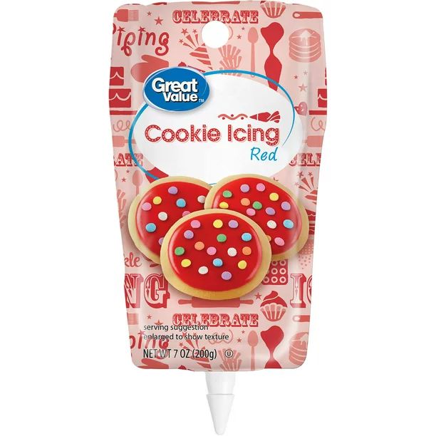 Great Value Cookie Icing, Red, 7 Ounces - Walmart.com | Walmart (US)