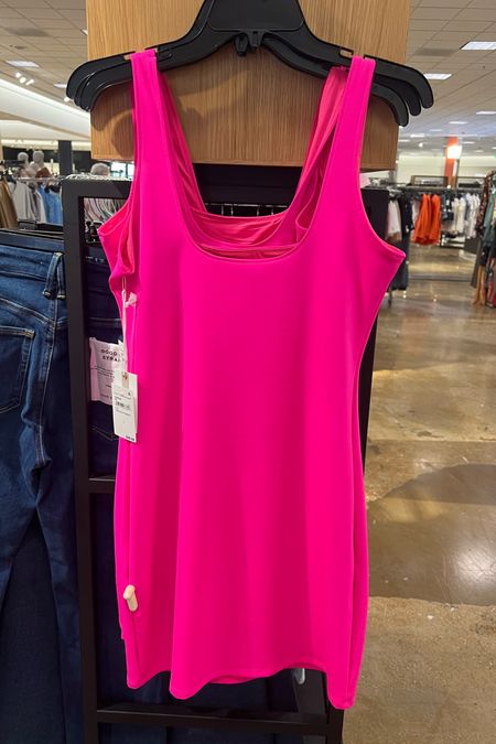 You guys!!! RUN and get this hot pink stretchy mini dress asap!!!!! I know it’s gonna sell out quick! It’s so comfy and perfect for summer! #summerdress #dress #dresses 

#LTKunder50 #LTKFind #LTKstyletip