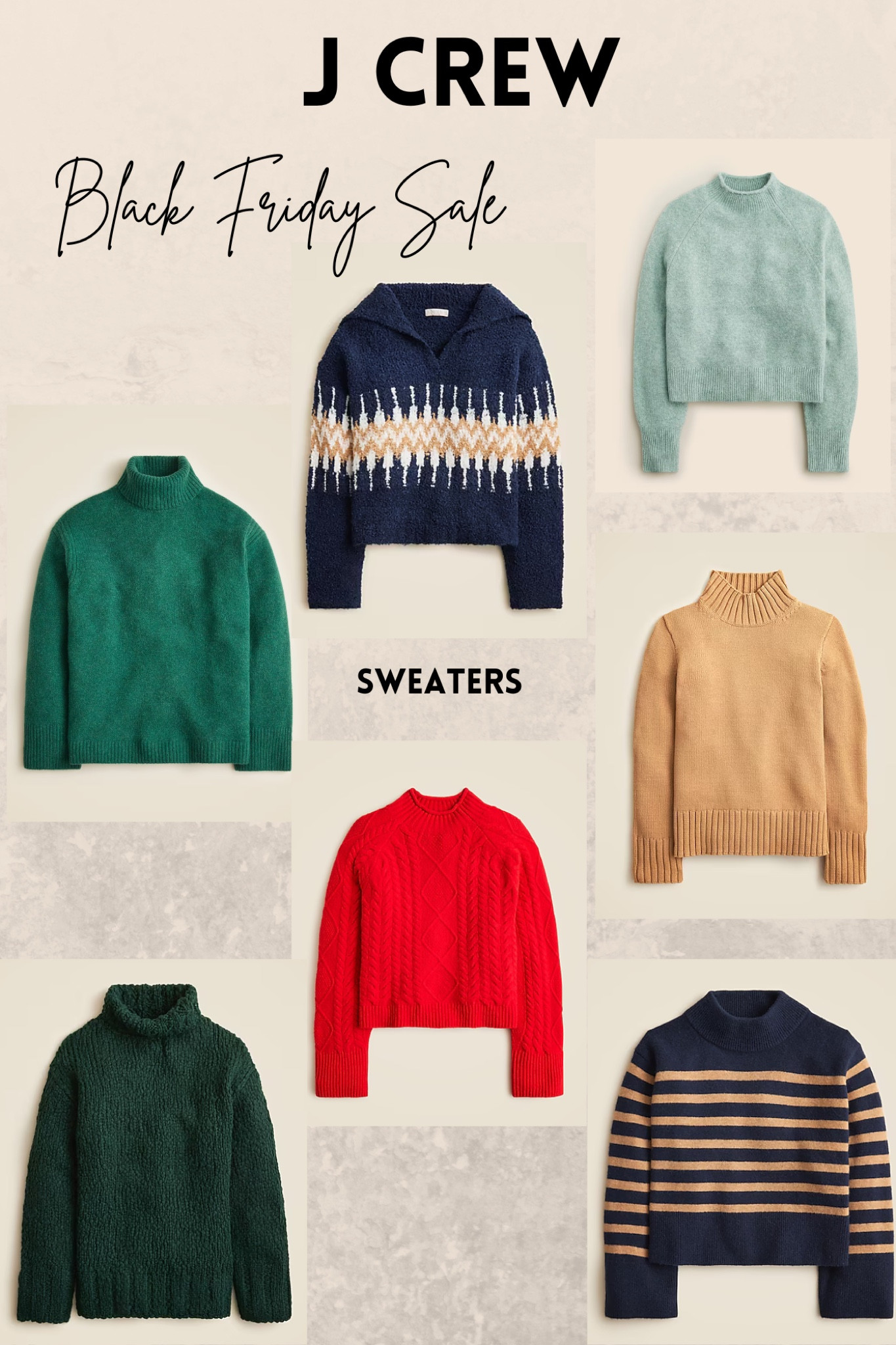 J. Crew Black Friday Sale up to 50% off!  These sweaters are available in different colors and are a closet staple! 

#LTKCyberWeek #LTKSaleAlert #LTKSeasonal