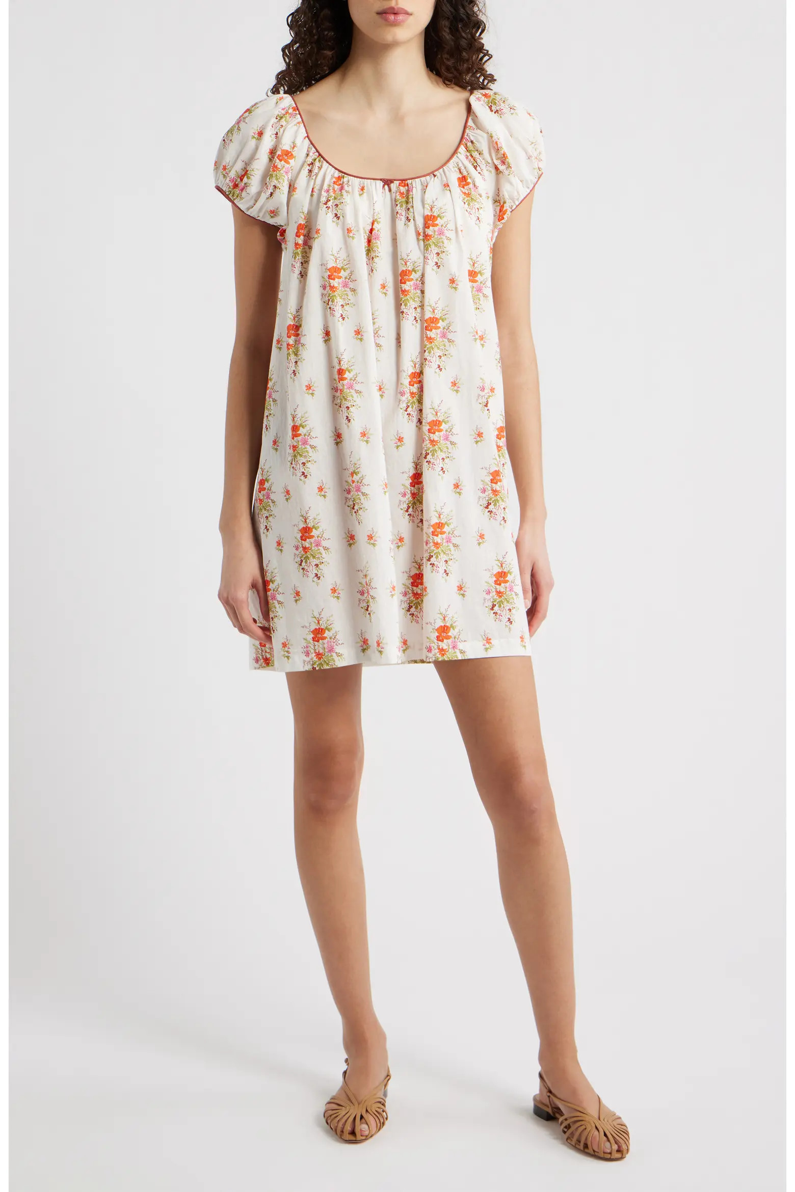 DÔEN Julia Floral Print Organic Cotton Shift Dress (Women) | Nordstrom | Nordstrom