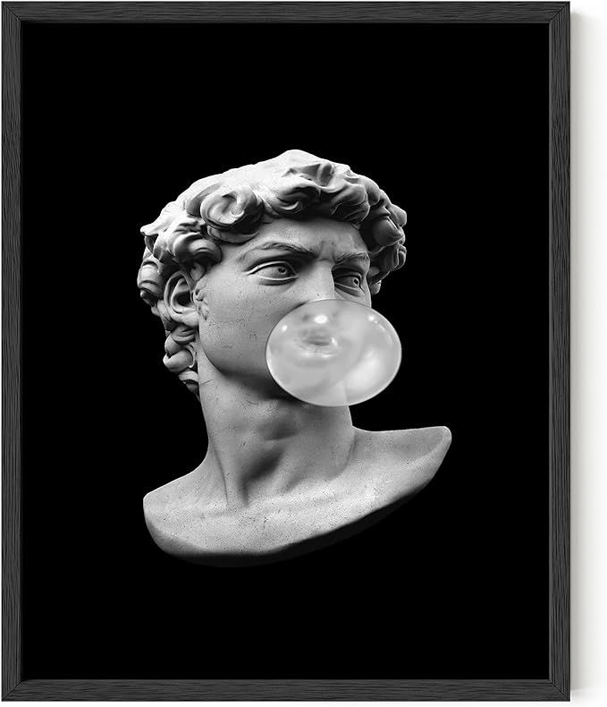 HAUS AND HUES Gum Poster Black David Michelangelo Poster Pictures for Bedroom Wall Decor Aestheti... | Amazon (US)