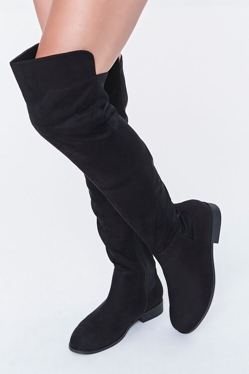 Knee-High Faux Suede Boots | Forever 21 (US)