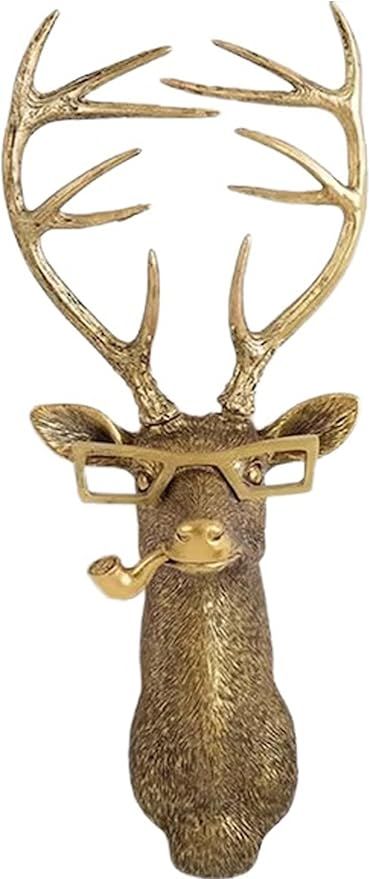 UITWMKTG Gold Animal Head Wall Decor Wall Sculpture Home Decor Statue for Living Room Office Bedr... | Amazon (US)