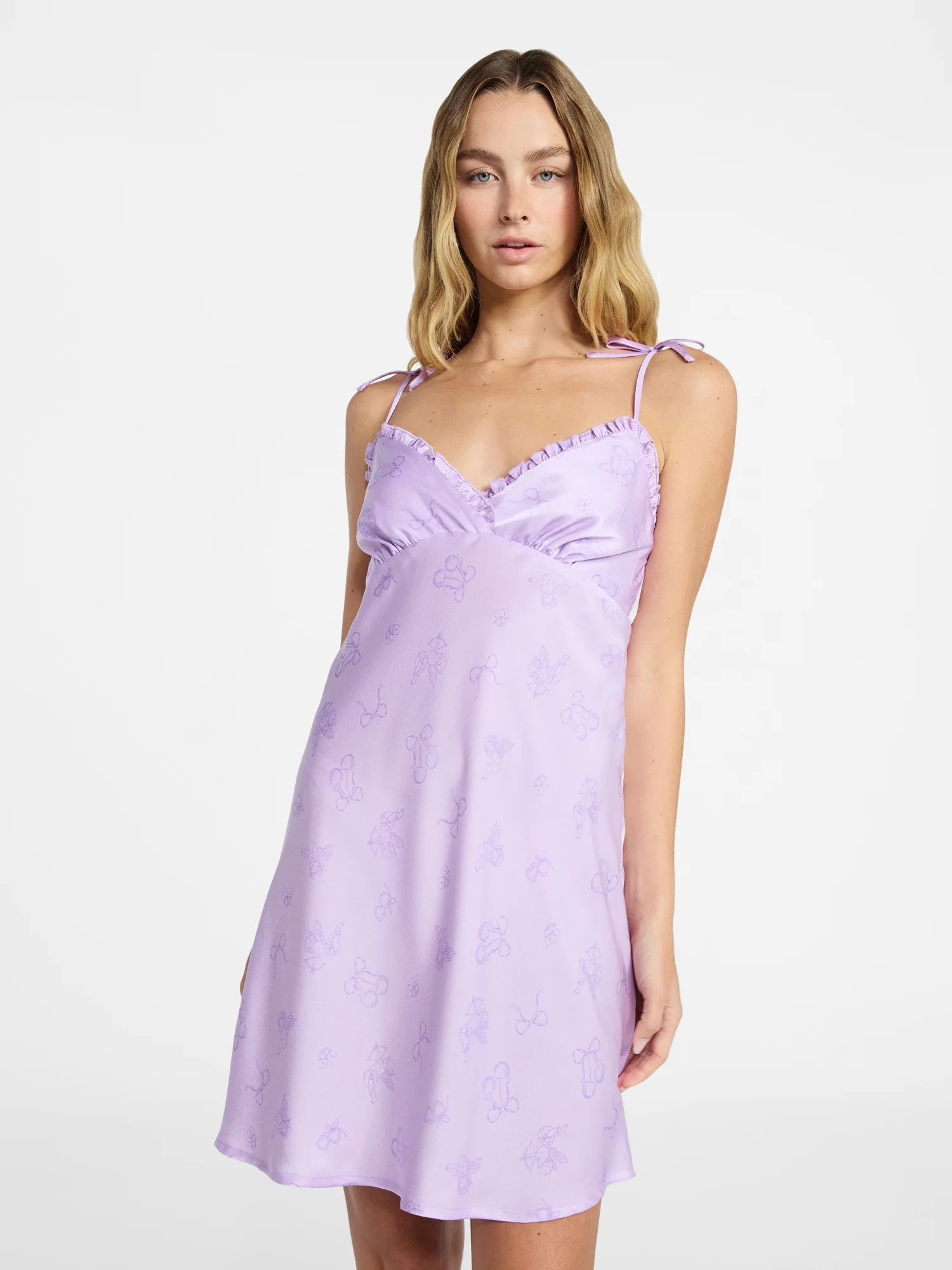No Boundaries Sleepwear Slip Dress, Women's XS-XXL | Walmart (US)