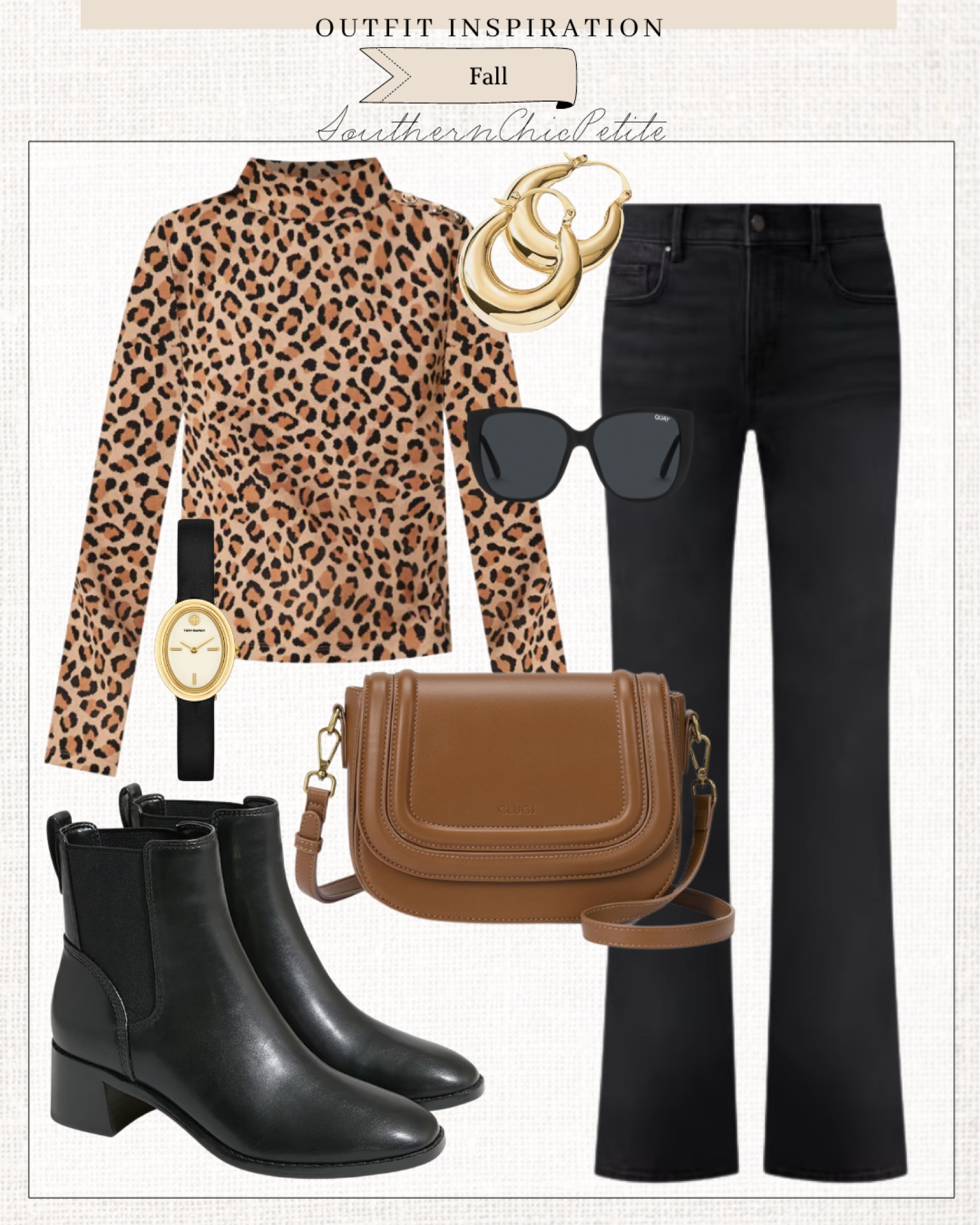 Fall Outfit • Leopard • Crossbody Bag • Chelsea Boots • Gold Hoop Earrings • Black Jeans 

#LTKStyleTip #LTKFindsUnder50 #LTKShoeCrush