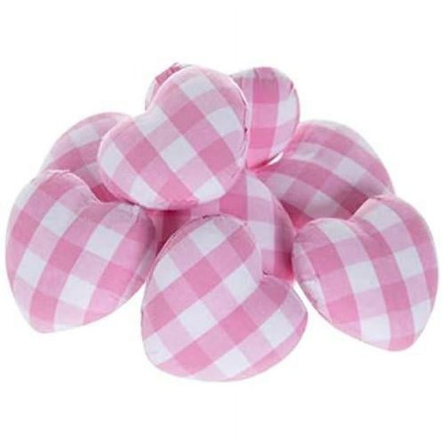 Set Of 8 & White Buffalo Check Plaid Gingham Small 3" Heart Bowl Fillers | Walmart (US)