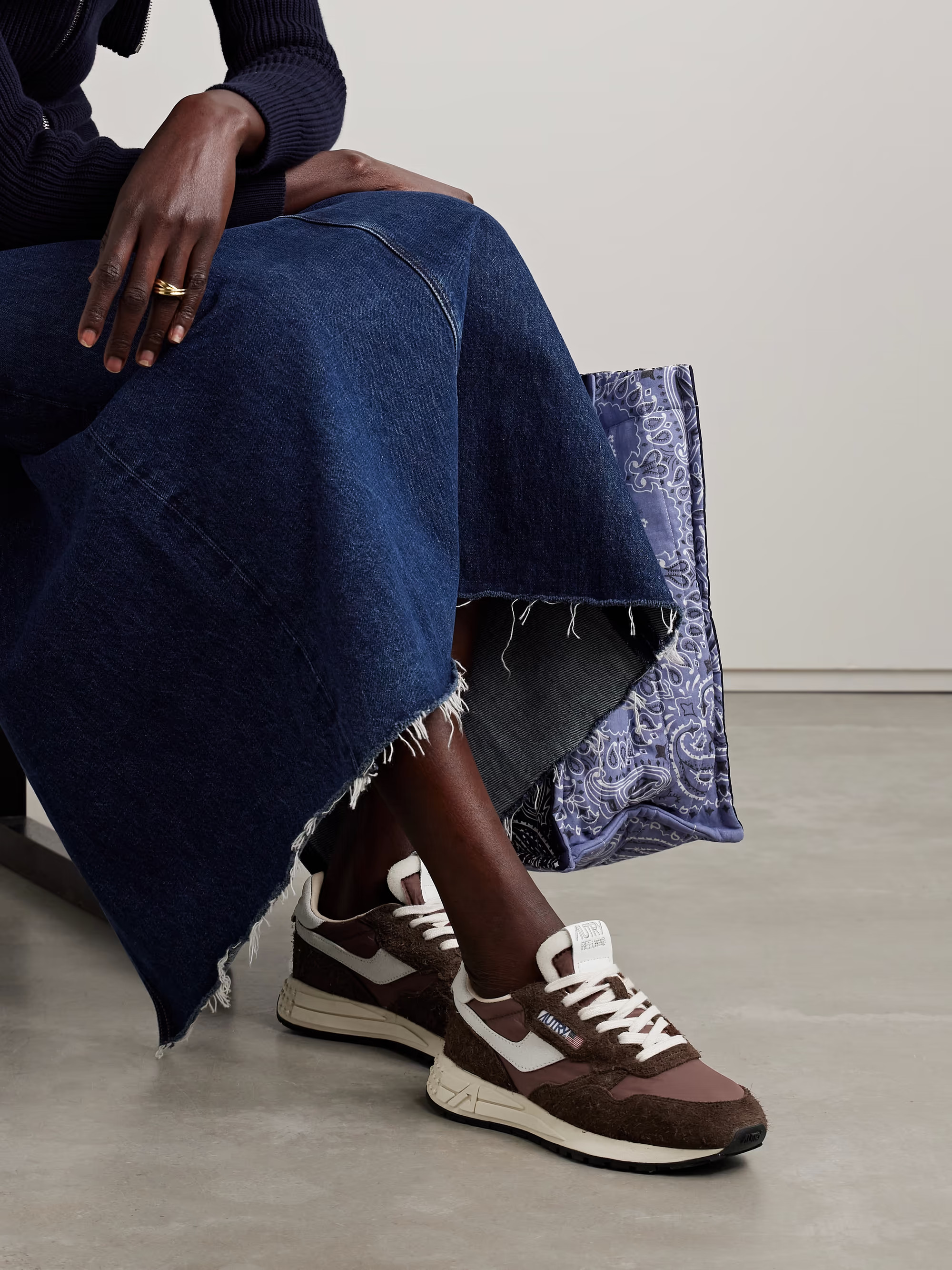 Reelwind Low suede and shell sneakers | NET-A-PORTER (US)