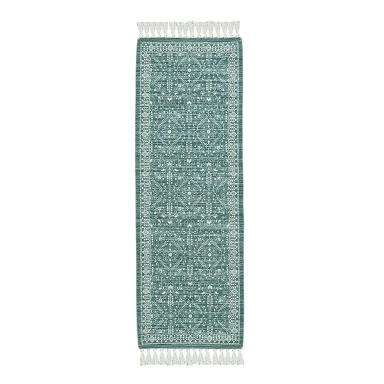 Mainstays Wexford Vintage Indoor Runner Rug, Teal, 20” x 60” | Walmart (US)