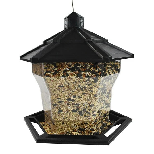 Pennington Earth Smart, Black Recycled Plastic Hopper Wild Bird Feeder, with Extra Large 6 lb. Ca... | Walmart (US)