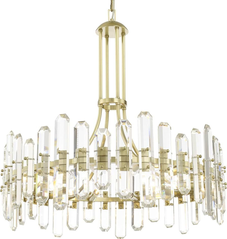Crystorama Bolton 12 Light Aged Brass Chandelier - Ceiling Light Fixture - Chandeliers for Hallwa... | Amazon (US)