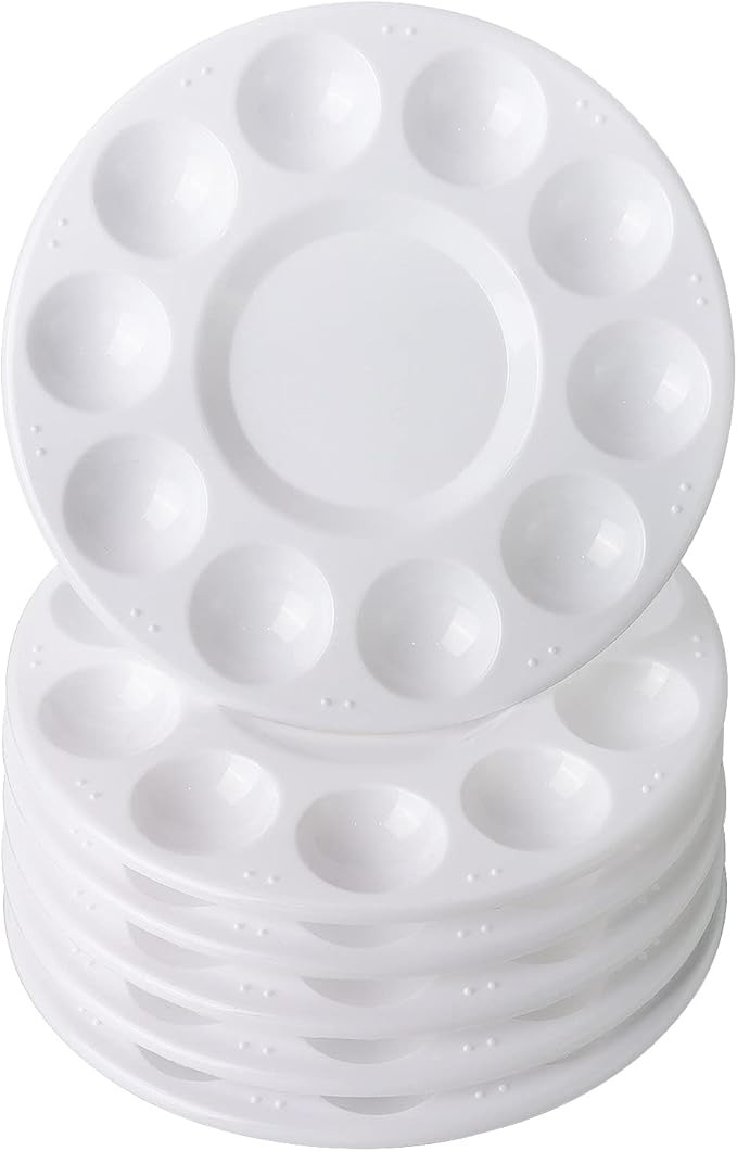 12 Pack Paint Tray Palettes, Painting Palette, Plastic Paint Pallets for Kids on School Project o... | Amazon (US)