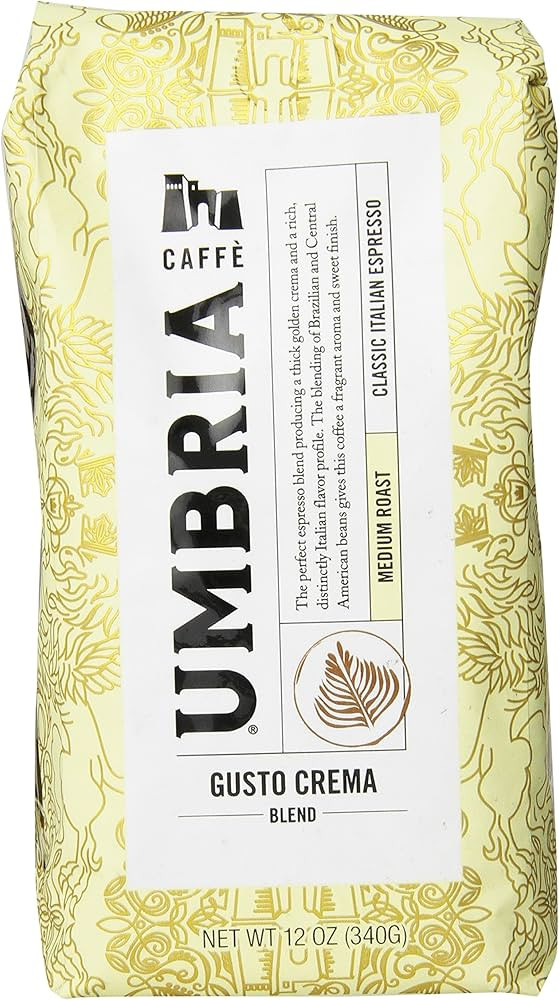 Caffe Umbria Fresh Seattle Whole Bean Roasted Coffee, Gusto Crema Blend Medium Roast, 12 oz. Bag | Amazon (US)