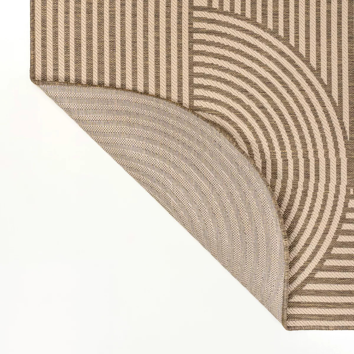 JONATHAN Y Margot Modern Geometric Arch Stripe Indoor/Outdoor Shaped Area Rug | Target