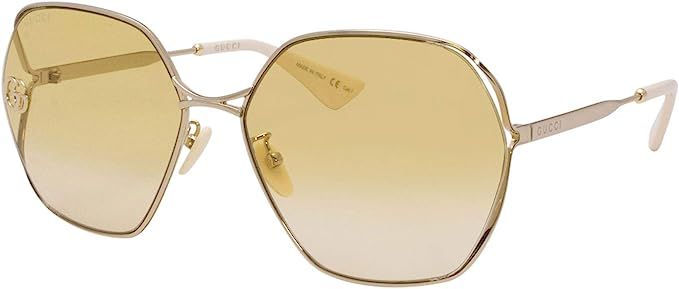 Gucci GG0818SA Gold/Yellow Shaded 63/17/140 women Sunglasses | Amazon (US)