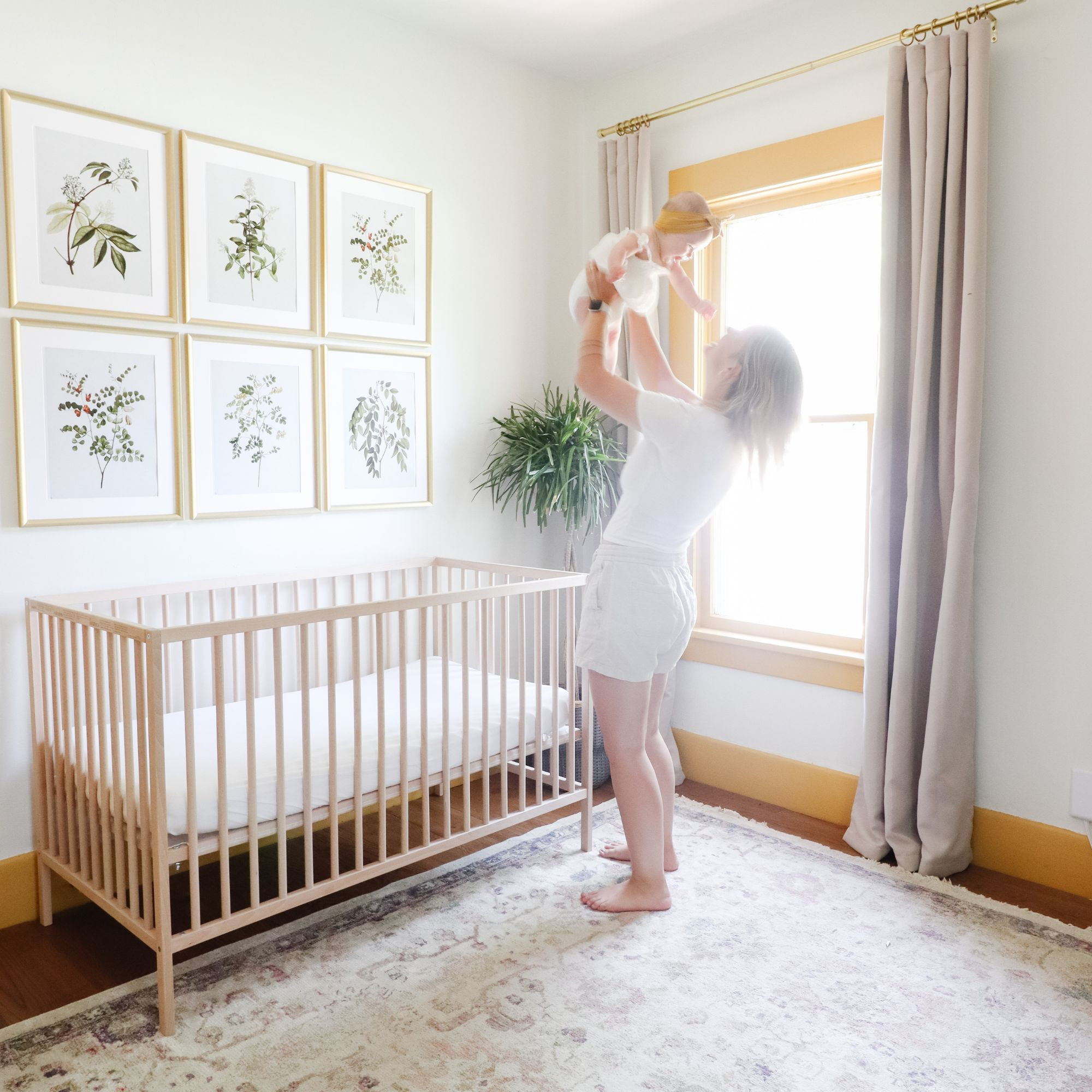 Throwback to Sutton’s old room — still one of my favorites. Soft light, botanical prints, and the sweetest little crib corner. 🌿 

 #LTKHome #LTKBaby #LTKFamily