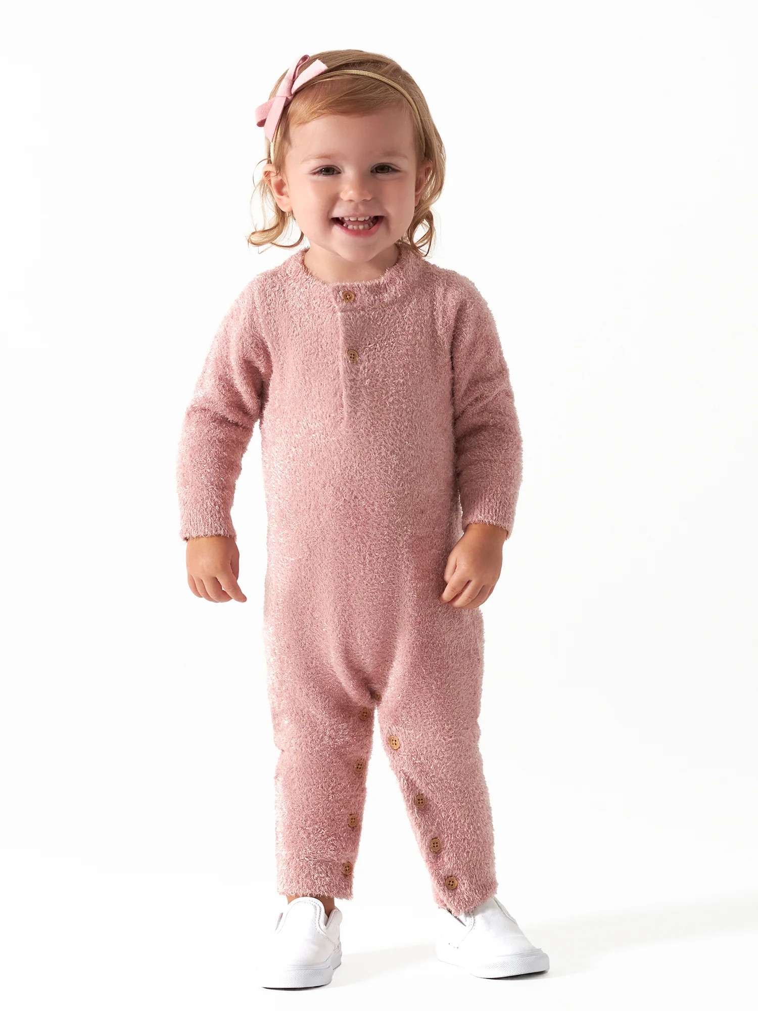 Modern Moments by Gerber Baby Boy or Girl Gender Neutral Long Sleeve Cozy Henley Long Sleeve Romp... | Walmart (US)