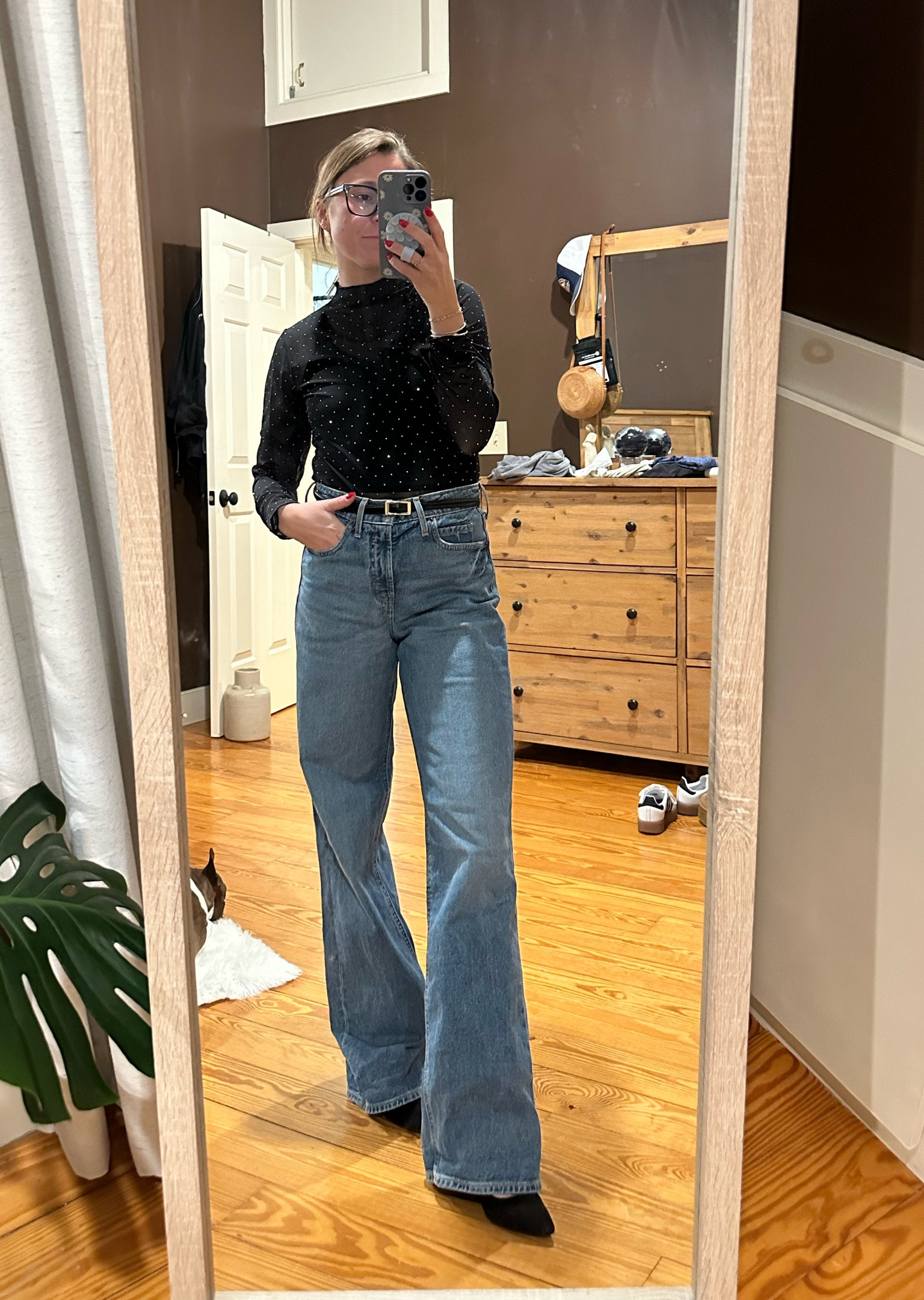 It’s a vibe 💃🏼

Jeans from Old Navy size 00
Tank top from Vuori size XS
sheer shirt from Amazon size small 
Heals are a size 6! Everything is TTS and the jeans are mean tot be a very baggy jean!

#LTKSaleAlert #LTKParties #LTKStyleTip
