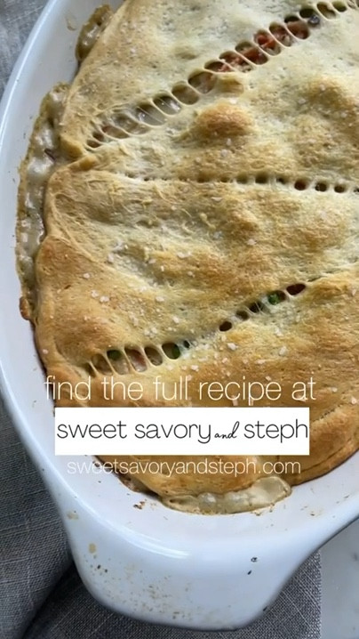 My healthier chicken pot pie is my number 1 recipe and for a reason! Comfort food with a brown crispy crust is a complete family meal pleaser. I use this baking dish for so many things, so it’s definitely a kitchen must have. Full recipe on www.sweetsavoryandsteph.com 

#LTKMidsize #LTKSeasonal