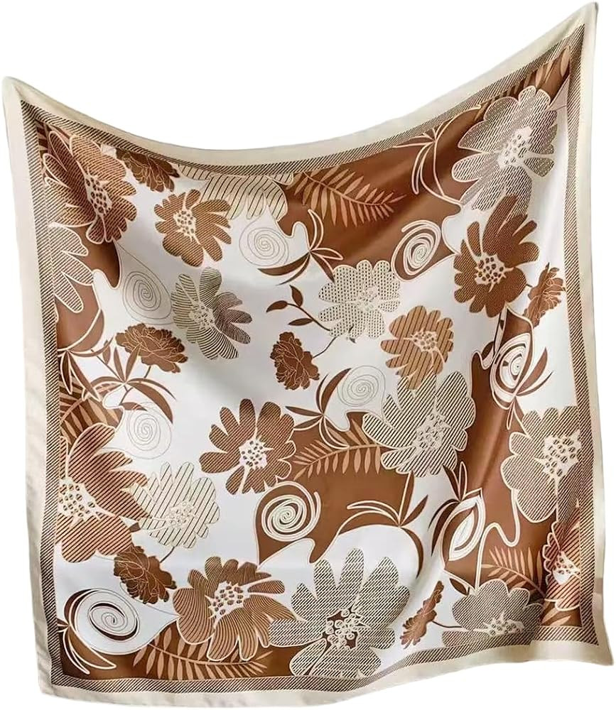 Julunar Silk Like Head Scarf for Women - Satin Large Hair Scarves - 35" Square Silk Hair Wrap for... | Amazon (US)