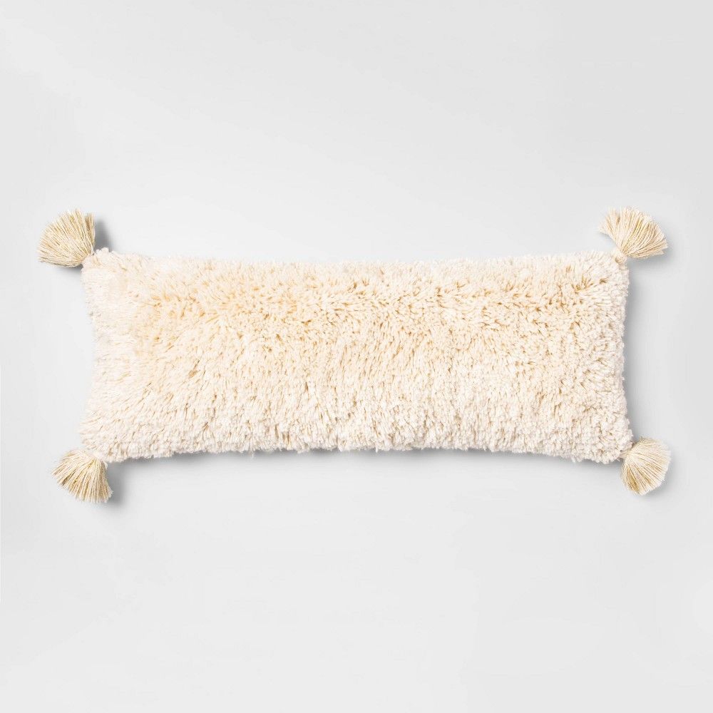 Oversize Lumbar Tufted Textural Pillow Cream/Gold - Opalhouse | Target