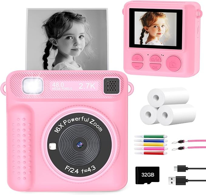 Instant Print Camera for Kids - Kids Digital Camera Toddler Camera for Age 3-5, Instant Cameras T... | Amazon (US)