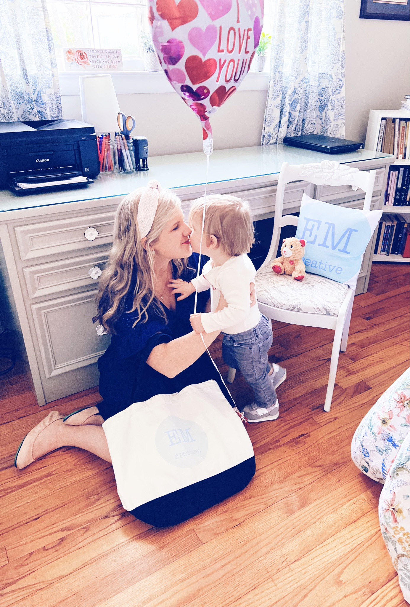 stealing kisses from my little Valentine slash @emilymabrycreative helper 😘🎨💋🥰 before we went to ship out some EMC “happy mail” orders 🖼️📬📦🎉

#LTKfamily #LTKbaby #LTKSeasonal