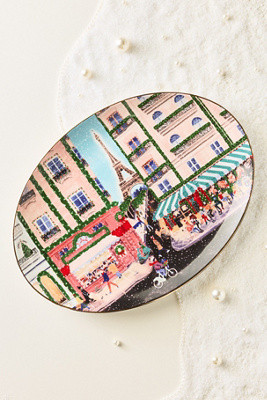 Holiday in the City Stoneware Platter | Anthropologie (US)