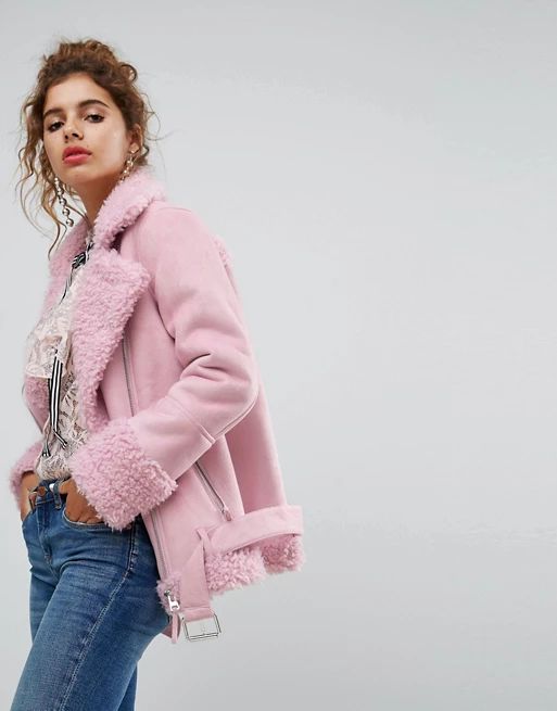 H! By Henry Holland Oversized Faux Shearling Jacket | ASOS US