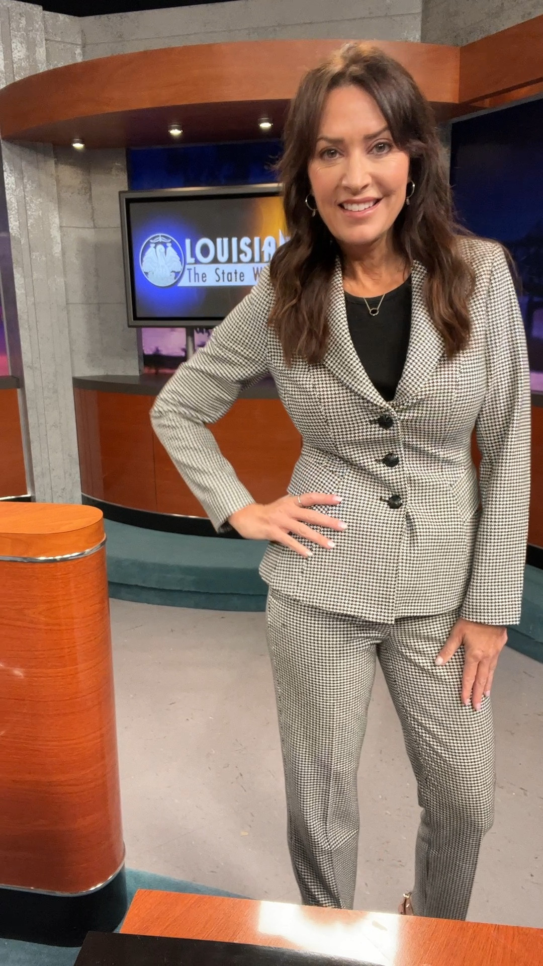 Camera ready wearing my Houndstooth suit from White House Black Market. 

#LTKworkwear #LTKover40 #LTKsalealert