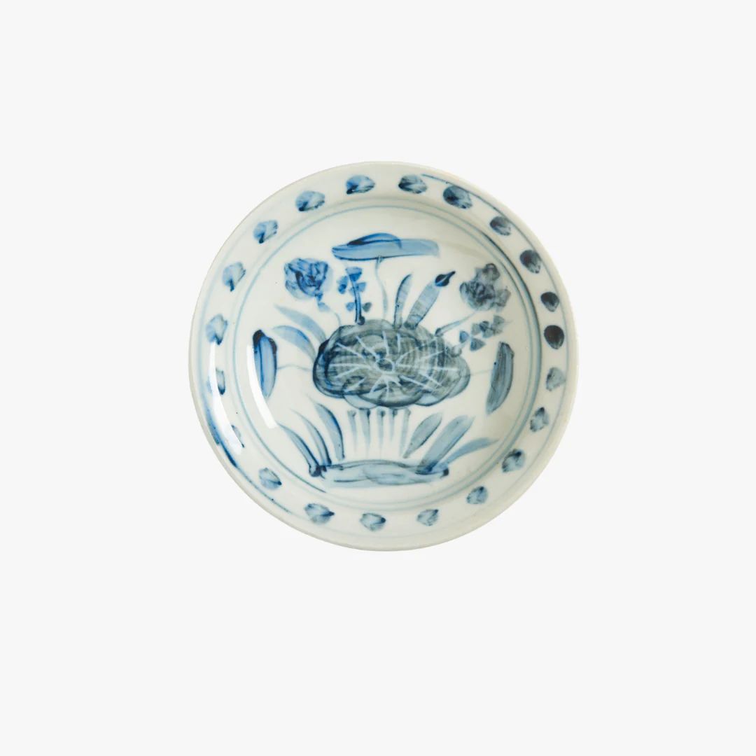 Blue and White Lotus Trinket Dish | Dear Keaton