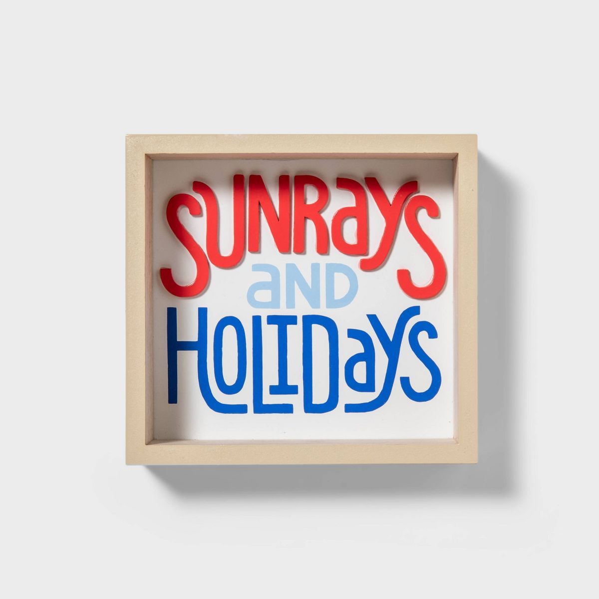 Americana Wood Shadowbox Sunrays and Holidays - Sun Squad™ | Target