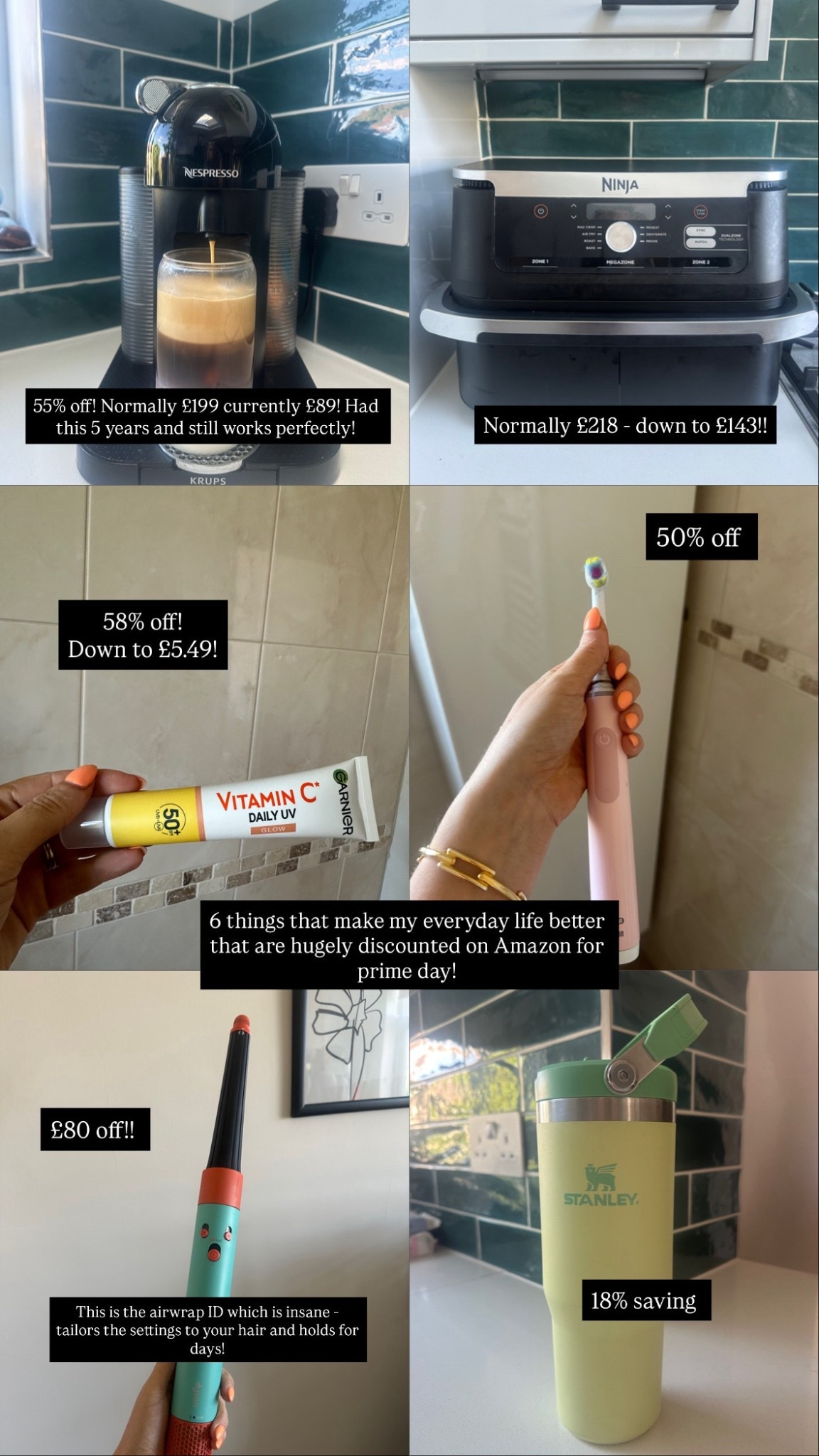 6 things that make my everyday life better which have huge discounts for Amazon prime day!! 

#LTKuk #LTKsummer #LTKxAmazon