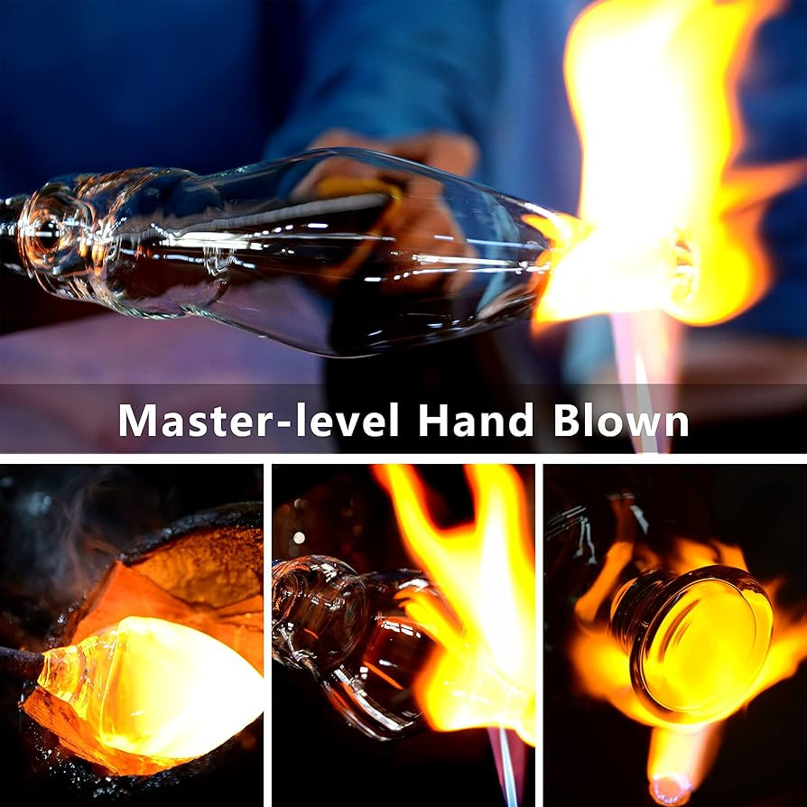 Handblown Crystal Martini Glasses Set of 4-9.5 oz Coupe Glass Set with Stem - Elegant Cocktail Gl... | Amazon (US)