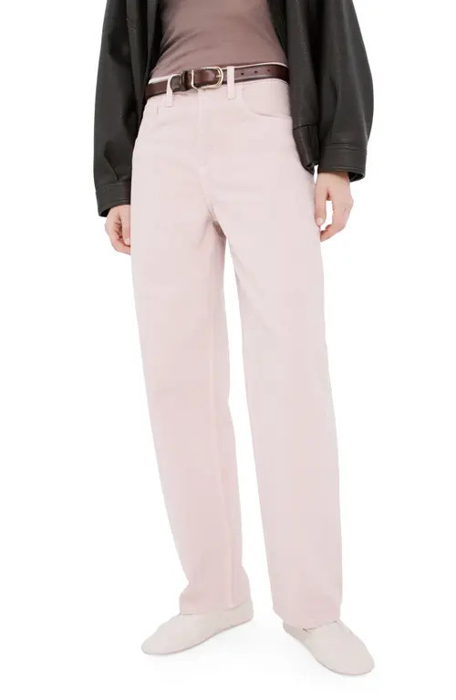 MANGO High Waist Barrel Jeans in Pink at Nordstrom, Size 0 | Nordstrom