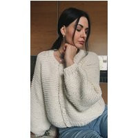 White Cotton Cardigan Women Chunky Cropped Hand Knit Sweater Button Up | Etsy (US)