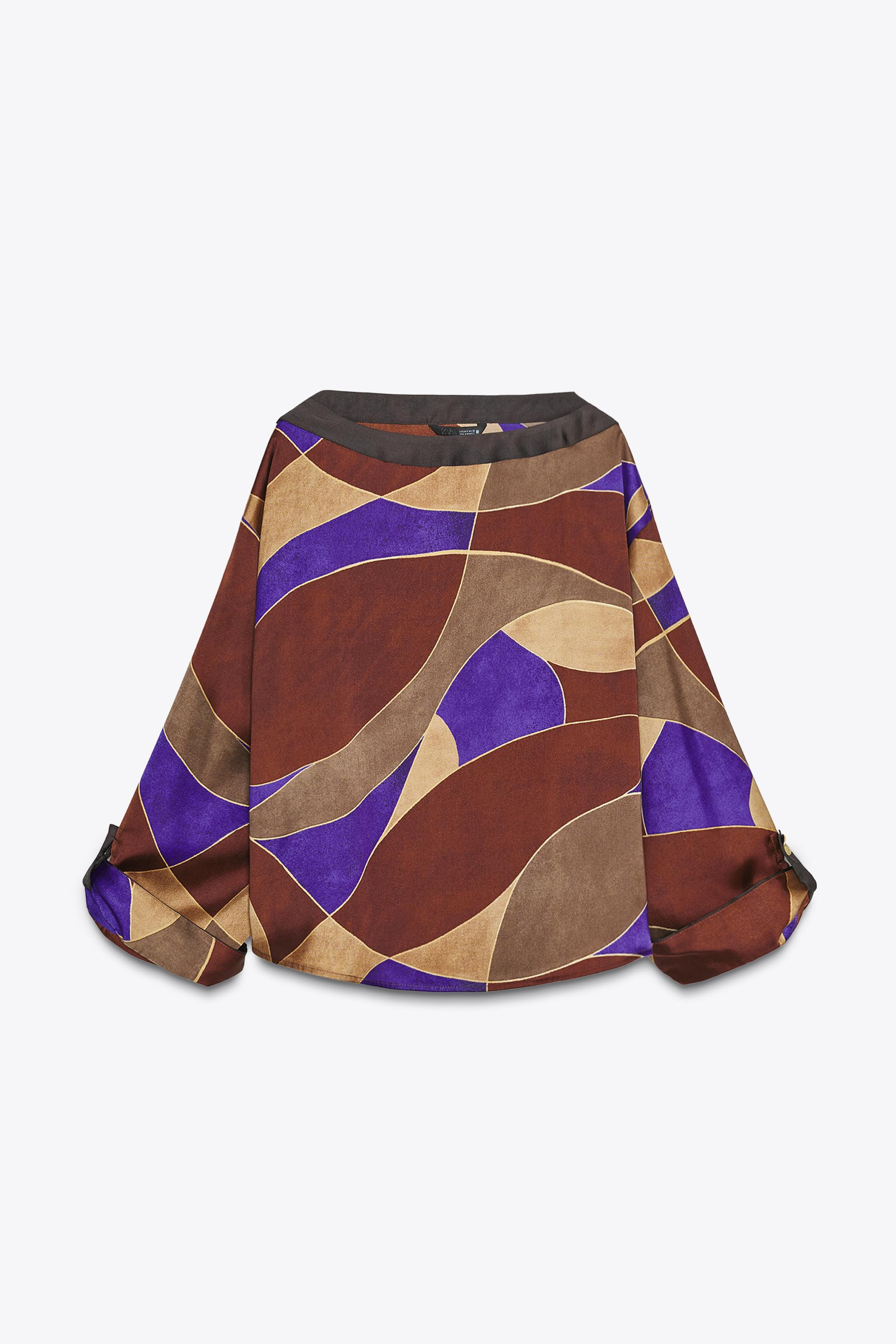 PRINTED SATIN SHIRT | Zara US