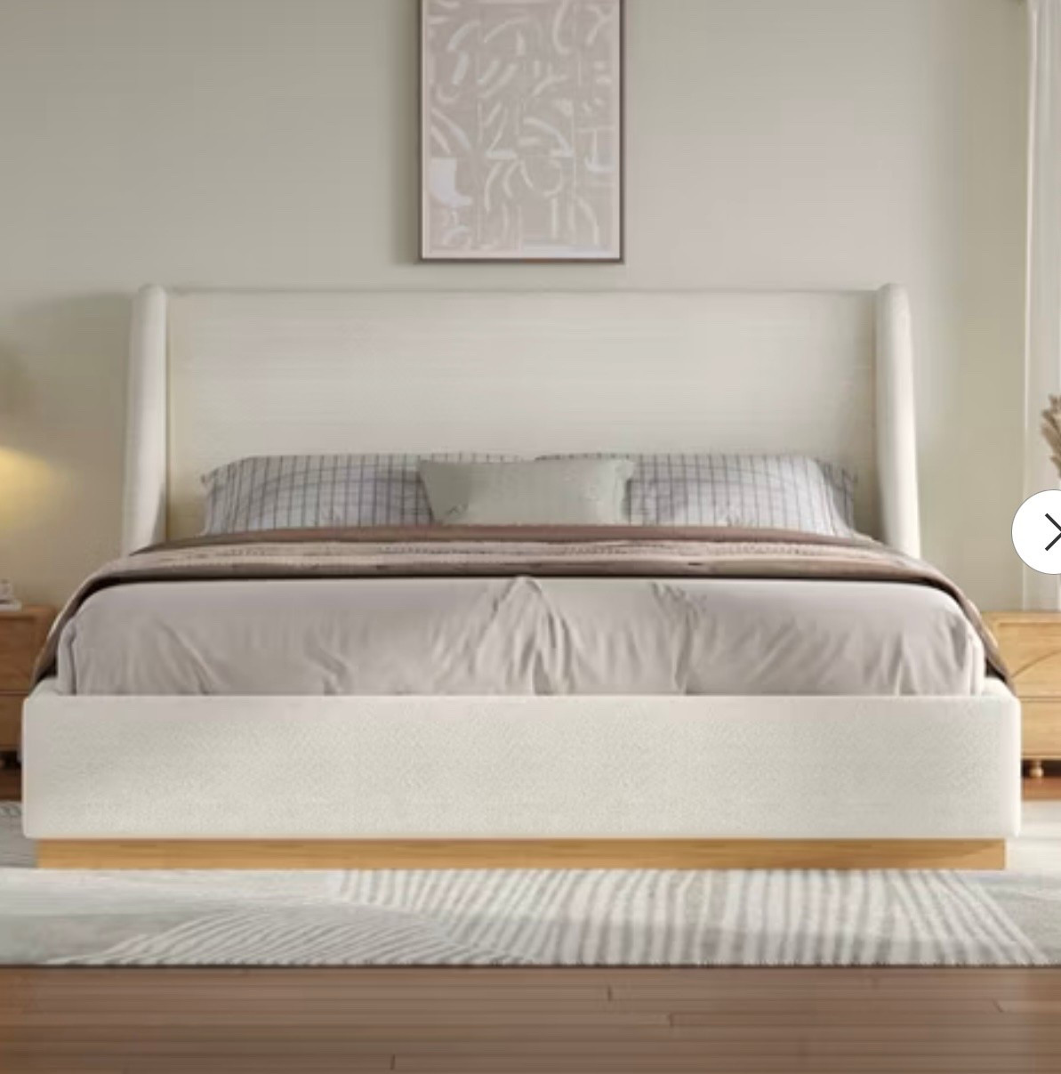 This bed looks so similar to a CB2 design but at a much better price. I love the soft texture and the rounded edges.

#LTKHome