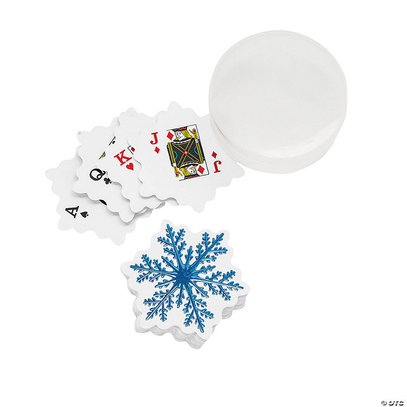 Snowflake-Shaped Playing Cards - 12 Pc. | Oriental Trading Company