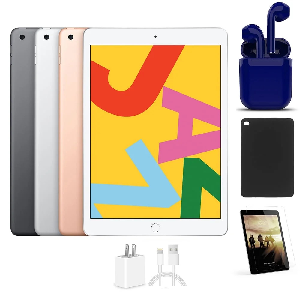 Restored Apple iPad 10.2-inch Wi-Fi Only 32GB Bundle: Case, Pre-Installed Tempered Glass, Rapid C... | Walmart (US)